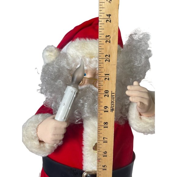 Vintage Rennoc Animated Motion Santa Claus Display Light Up Moving Candle 24”T - Picture 11 of 12